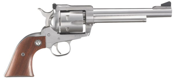 Ruger 0319 Blackhawk 357 Mag 6 6.50" Satin Stainless Steel Barrel, Cylinder & Frame, Hardwood Grip, Transfer Bar Safety, Exposed Hammer