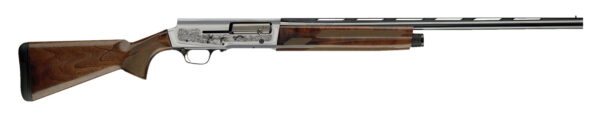 Browning 0118203005 A5 Ultimate 12 Gauge 26" Barrel 3" 4+1, Blued Barrel, Engraved Satin Nickel Finished Receiver, Gloss Oil Grade III Turkish Walnut Stock