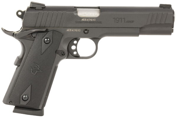 Taurus 1191101FS 1911 Full Size 45 ACP 8+1 5" Matte Stainless Steel Barrel, Matte Black Serrated Steel Slide & Frame, Black Checkered Polymer Grip, Right Hand