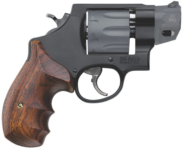 Smith & Wesson 170245 Model 327 Performance Center 357 Mag 2" Titanium/Stainless Barrel, 8rd Titanium Cylinder, Black Scandium Alloy N-Frame, Wood Grip