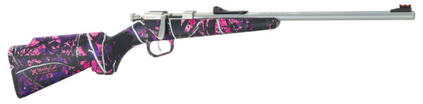 Henry H005MG Mini Bolt Youth 22 Short, 22 Long, 22 LR, 1rd 16.25" Barrel, Matte Stainless Metal Finish & Muddy Girl Synthetic Stock Right Hand