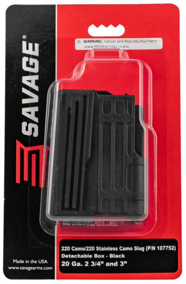 Savage Arms 55159 220 2rd 20 Gauge Black Polymer