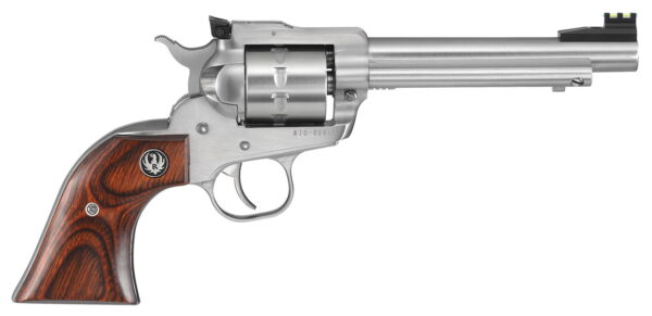 Ruger 8100 Single-Ten 22 LR 10rd 5.50" Satin Stainless Steel Barrel, Cylinder & Frame, Hardwood Gunfighter Grip, Transfer Bar Safety, Exposed Hammer