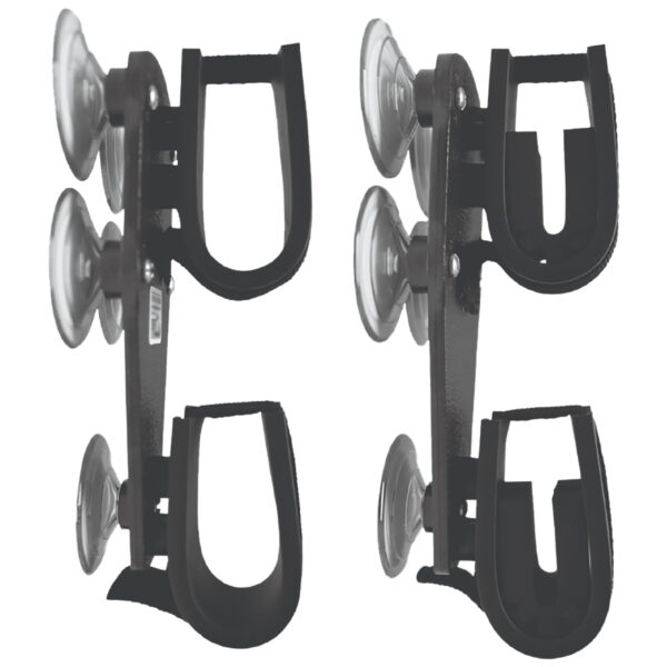 Rugged Gear 10020 Suction Cup Gun Rack Black Metal Universal