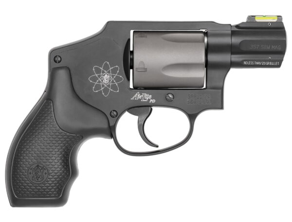 Smith & Wesson 163062 Model 340 Personal Defense 357 Mag Or 38 S&W Spl +P 1.88" Black Stainless Steel Barrel, 5rd Titanium Cylinder , Black Scandium Alloy J-Frame , HiViz Fiber Optic Green Front Sight