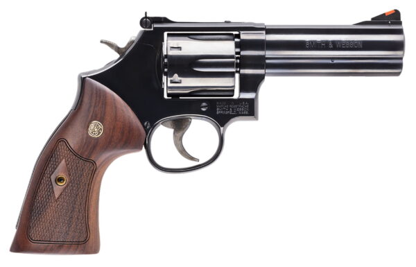 Smith & Wesson 150909 Model 586 Classic 357 Mag or 38 S&W Spl +P Blued Carbon Steel 4" Barrel, 6rd Cylinder & L-Frame, Wood Grip With S&W Medallions