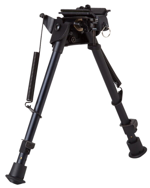 Firefield FF34024 Compact Bipod 9-14" Black Aluminum Swivel Stud Attachment or Picatinny Rail (Adapter Included)