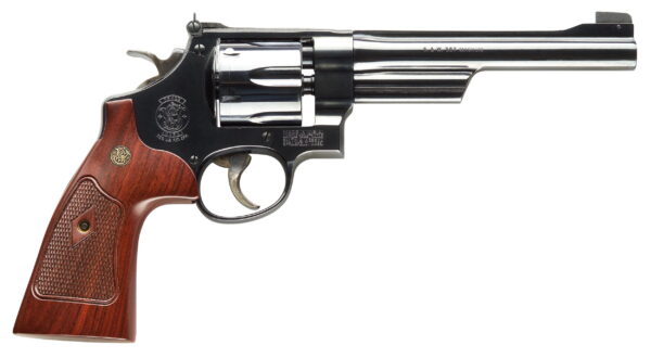 Smith & Wesson 150341 Model 27 Classic 357 Mag or 38 S&W Spl +P Blued Carbon Steel 6.50" Barrel, 6rd Cylinder & N-Frame, Checkered Square Butt Walnut Grip