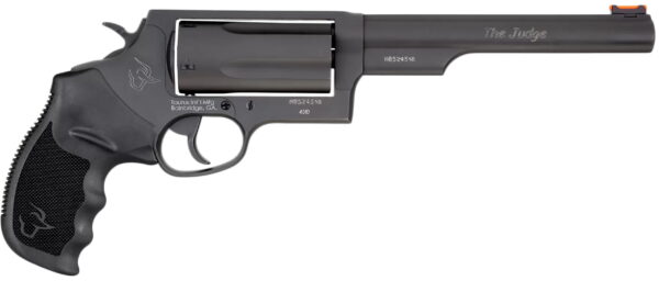 Taurus 2441061MAG Judge Magnum Compact Frame 45 Colt (LC)/410 Mag 5rd 6.50" Matte Black Oxide Steel Barrel, Cylinder & Frame, Black Finger Groove Grip, Exposed Hammer