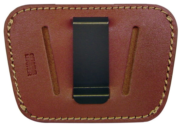 PSP 035 Belt Slide IWB/OWB Tan Leather Belt Clip/Slide Fits Med/Lg Semi-Auto Ambidextrous