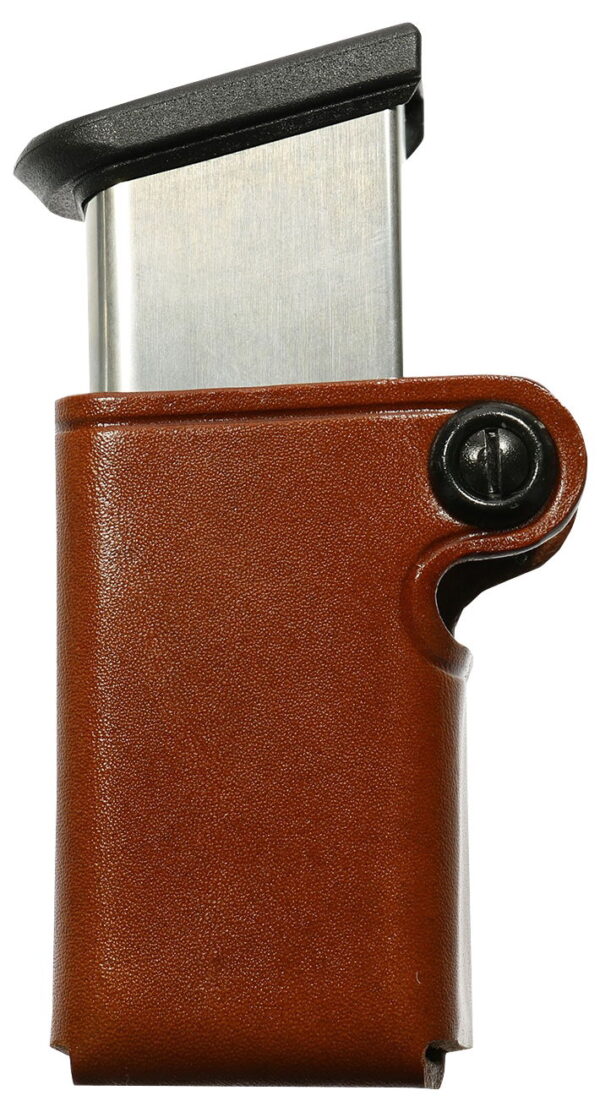 Galco SMC26 SMC Mag Case Single Tan Leather Belt Loop Compatible With Taurus PT945 Belts 1.75" Wide Ambidextrous Hand