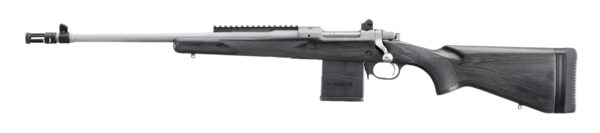 Ruger 6821 Scout 308 Win 10+1 18" Matte Stainless Steel Barrel, Matte Stainless Steel Receiver With Picatinny Rail, Black Laminate Adj LOP Stock, Left Hand