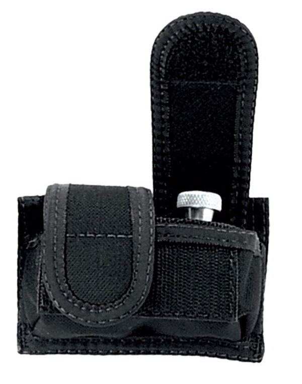 Uncle Mike's 88281 Universal SpeedLoader Mag Pouch Double Black Kodra Nylon Hook & Loop 38 Cal 45 Cal Belts 2.25" Wide