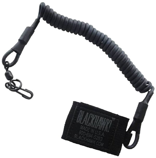 Blackhawk 90TPL2BK Tactical Pistol Lanyard Coiled Wire