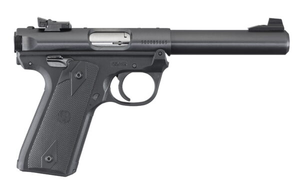 Ruger 40107 Mark IV 22/45 22 LR 10+1 5.50" Bull Barrel, Blued Steel Slide & Frame, Checkered 1911-Style Panel Grip