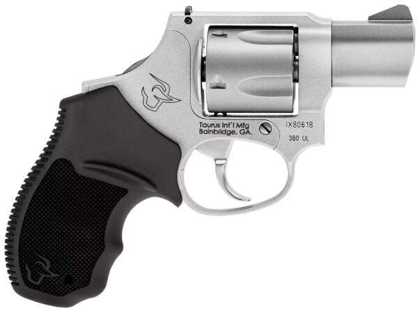 Taurus 2380129UL 380 Mini Revolver 380 ACP 5rd 1.75" Matte Stainless Cylinder & Barrel Matte Mil Anodized Aluminum Frame Black Rubber Grip