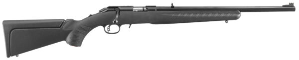 Ruger 8323 American Rimfire Compact Compact 22 WMR 9+1 18" Satin Blued Alloy Steel Barrel, Drilled & Tapped Receiver, Black Synthetic Adj LOP Stock, Right Hand