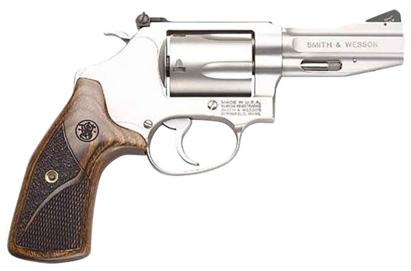 Smith & Wesson 178013 Model 60 Performance Center Pro 357 Mag or 38 S&W Spl +P 5 Shot 3" Stainless Steel/Cylinder, Satin Stainless Steel J-Frame, Ergonomic Wood Grip, Internal Lock