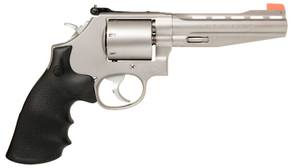 Smith & Wesson 11760 Model 686 Performance Center Plus 357 Mag or 38 S&W Spl +P 5" Stainless Vent Rib Barrel , 7rd Unfluted Stainless Cylinder , Stainless Steel L Frame , Chromed Teardrop Hammer