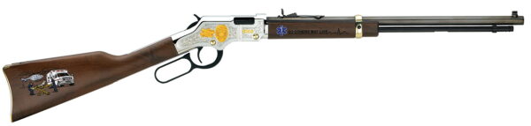 Henry H004EMS Golden Boy EMS Tribute Edition 22 LR, 16 LR/21 Short, 20" Blued 20" Octagon Steel Barrel, Nickel-Plated Steel Engraved Receiver, American Walnut Stock Engraved, Right Hand