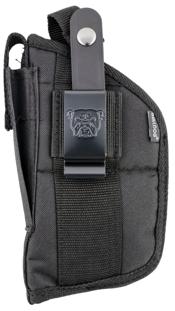 Bulldog FSN19 Extreme OWB Black Nylon Belt Loop/Clip Fits Auto With Laser or Light Fits 2-5" Barrel Ambidextrous