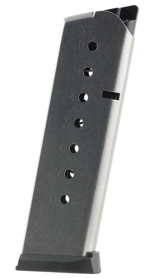 Mec-Gar MGCG4508SPF Standard Stainless Detachable 8rd 45 ACP for 1911 Government