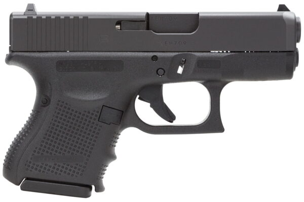 Glock PG3350201 G33 Gen4 Sub-Compact 357 Sig 9+1 3.43" Black Polygonal Rifled Barrel, Matte Black Serrated Slide, Black Polymer Frame, Black Textured Finger Grooved Polymer Grip, Right Hand