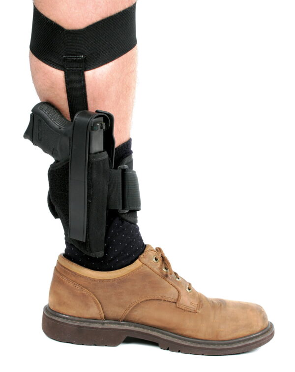 Blackhawk 40AH01BKR Ankle Size 01 Black Cordura Velcro Fits Medium Autos Fits 3-4" Barrel Right Hand