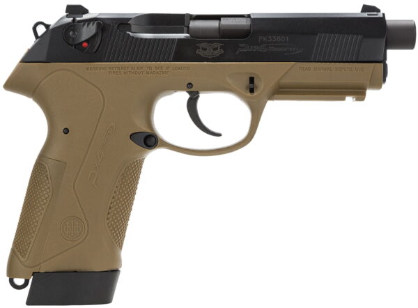 Beretta USA JXF5F45 Px4 Storm Special Duty Full Size Frame 45 ACP 10+1/9+1, 4.50" Black Barrel, Black Bruniton Serrated Steel Slide, FDE Polymer Frame With Picatinny Rail & Interchangeable Backstrap Grip