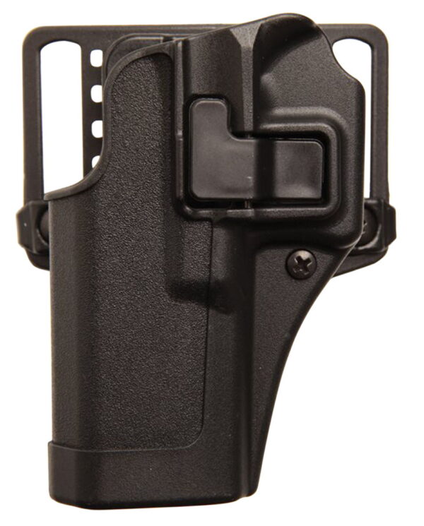 Blackhawk 410567BKL Serpa CQC OWB Matte Black Polymer Belt Loop/Paddle Compatible With Glock 42 Left Hand