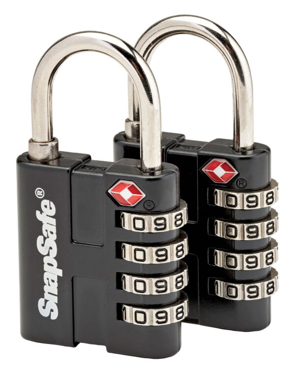 SnapSafe 76020 TSA Lock Resettable Open With Combination Metal 2 Per Pkg