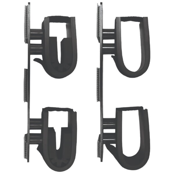 Rugged Gear 10040 Dual Lock Gun Holder Black Metal 2 Pack