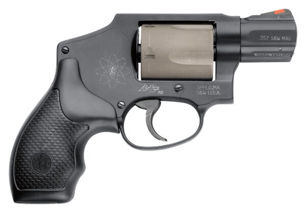 Smith & Wesson 103061 Model 340 Personal Defense 357 Mag 5 Shot 1.88" Black Stainless Steel Barrel, Titanium Cylinder, Black Scandium Alloy J-Frame, Black Polymer Grip, No Internal Lock