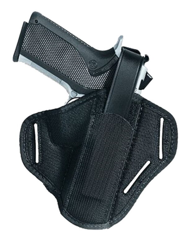 Uncle Mike's 86000 Super OWB Size 0 Black Kodra Nylon Belt Slide Fits Sm/Med DA Revolver Fits 2-3" Barrel Ambidextrous