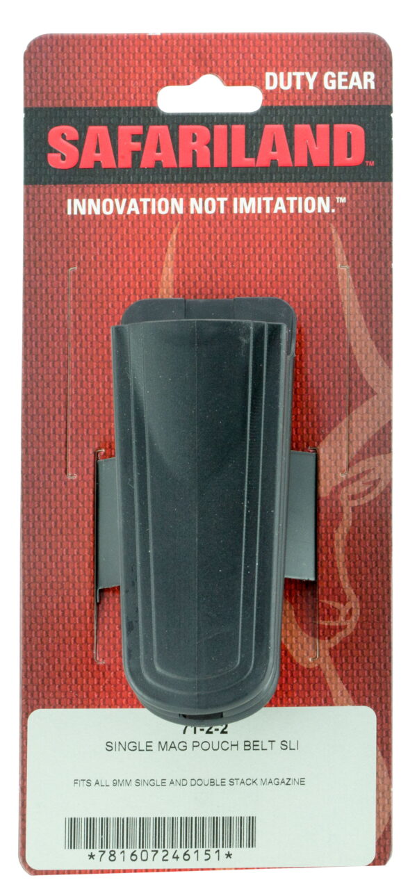 Safariland 7122 Double Mag Pouch Belt Slide Mount, Black Polymer fits 1.50" - 2.25" Wide Belt