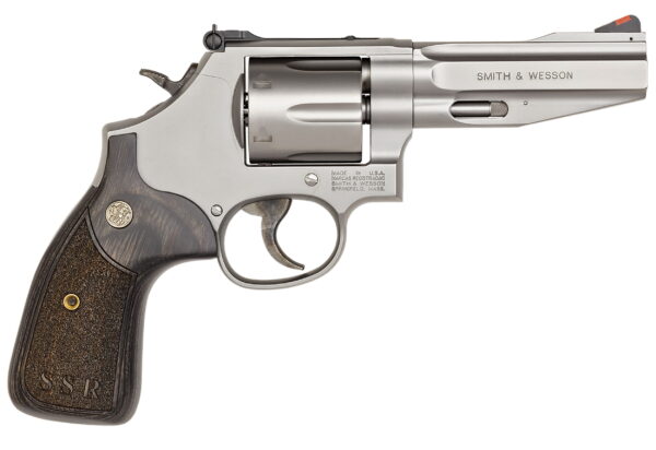 Smith & Wesson 178012 Performance Center Pro Model 686 SSR 38 S&W Spl +P, 357 Mag 6rd 4" Stainless Steel Barrel & Cylinder Matte Silver Stainless Steel Frame with Wood Grip & Adjustable Rear Sight