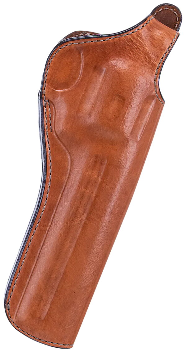 Bianchi 12688 111 Cyclone Belt Holster Size 09 OWB Open Bottom Style made of Leather with Tan Finish, Strongside/Crossdraw & Belt Loop Mount Type fits 8.3" Barrel Colt Anaconda for Right Hand