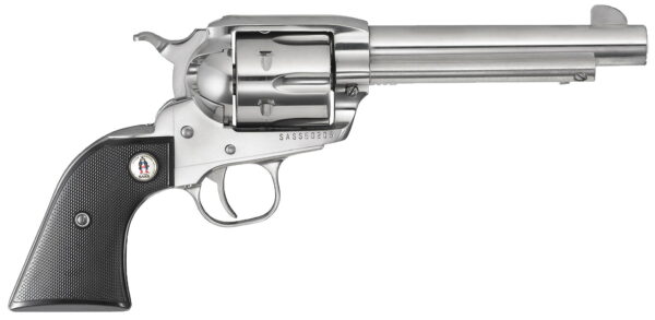 Ruger 5134 Vaquero SASS 45 Colt (Long Colt) 6rd 5.50" High Gloss Barrel, Cylinder & Frame, Black Checkered Polymer Grip, Transfer Bar Safety, Montado Hammer (1 of 2)