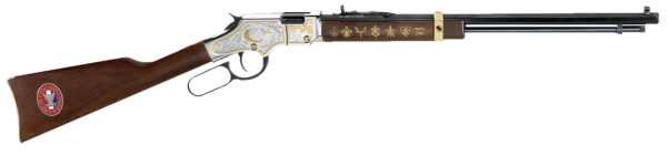 Henry H004ES Golden Boy Eagle Scout Tribute Edition 22 Short Caliber with 16 LR/21 Short Capacity, 20" Octagon Barrel, Nickel-Plated Metal Finish & American Walnut Stock Right Hand