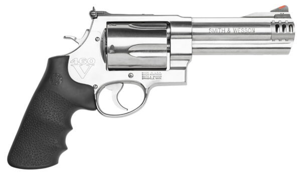 Smith & Wesson 163465 Model 460 XVR 460 S&W Mag 5" Stainless Steel Barrel & 5rd Cylinder, Satin Stainless Steel X-Frame, Includes Two Rear Sights & Two Muzzle Brakes