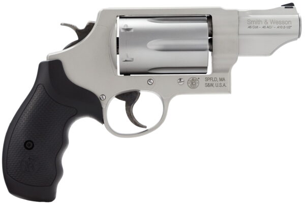 Smith & Wesson 160410 Governor 45 Colt (LC) Or 2.50" 410 Gauge, 2.75" Stainless Barrel, 6rd Stainless Cylinder, Matte Silver Scandium Alloy Z-Frame, Black Polymer Grip