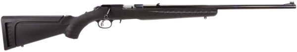 Ruger 8311 American Rimfire Full Size 17 HMR 9+1 22" Satin Blued Steel Barrel, Drilled & Tapped Receiver, Black Synthetic Adjustable Stock, Right Hand