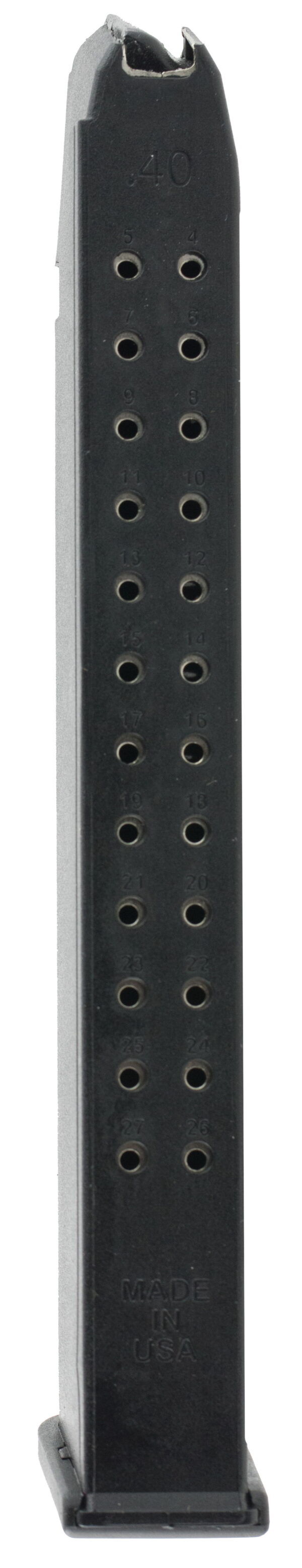 ProMag GLKA13 Standard 25rd 40 S&W Compatible With Glock 22/23/27 Black DuPont Zytel Polymer