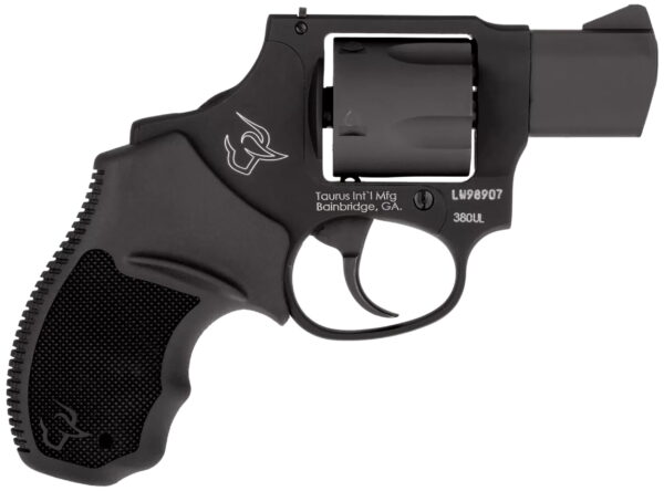 Taurus 2380121UL 380 Mini Revolver 380 ACP 5rd 1.75" Matte Black Oxide Steel Cylinder & Barrel Matte Black Anodized Aluminum Frame Black Rubber Grip