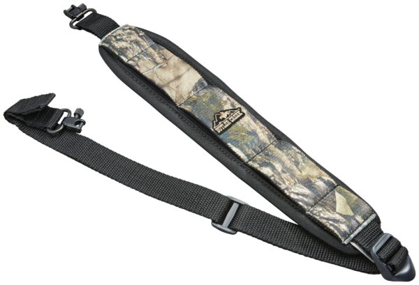 Butler Creek 181017 Comfort Stretch Rifle Sling Mossy Oak Break-Up Country Neoprene With Non-Slip Grippers Adjustable Design QD Swivels