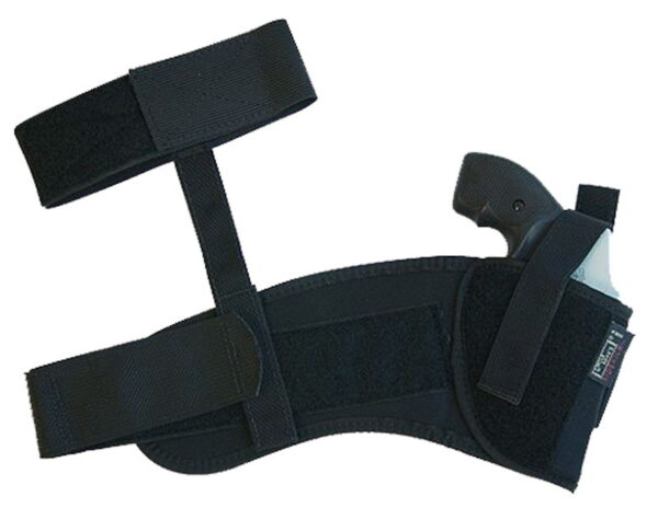 Uncle Mike's 88161 Ankle Holster Ankle Size 16 Black Kodra Nylon Velcro Fits Med/Lg Semi-Auto Fits 3.25-3.75" Barrel Right Hand