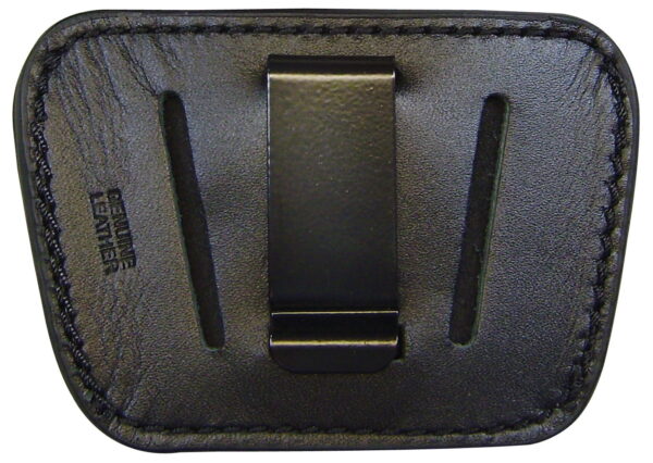 PSP 035Black Belt Slide IWB/OWB Leather Belt Clip/Slide Fits Med/Lg Semi-Auto Ambidextrous