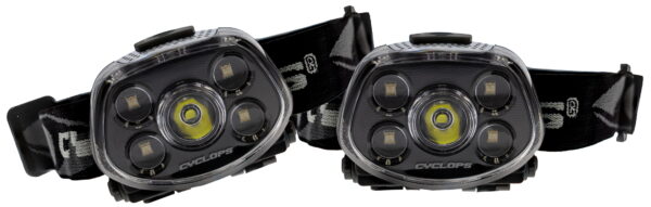 Cyclops CYC-HLFXP-2PK Force XP LED Headlamp Black 3.2/5.5/15/350 Lumens Red/Green Cree LED