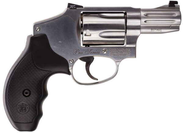 Smith & Wesson 178044 M&P Performance Center 640 J-Frame Frame 357 Mag/38 S&W Spl +P 5rd 2.13" Satin Stainless Steel Barrel, Cylinder & Frame, Black Finger Groove Grip, Concealed Hammer