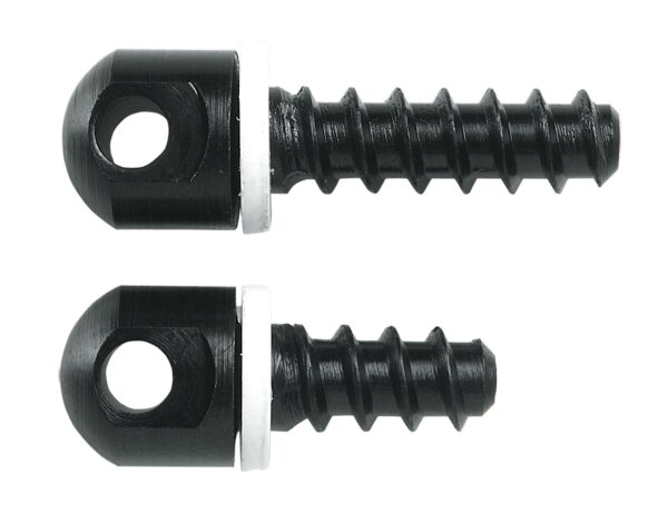 Uncle Mike's 25200 Magnum Band 115 RGS Screw Set made of Blued Steel Includes 1/2" Forend Base, 3/4" Rear Base Screws & White Spacers for Wood Stock Bolt Action Rifles